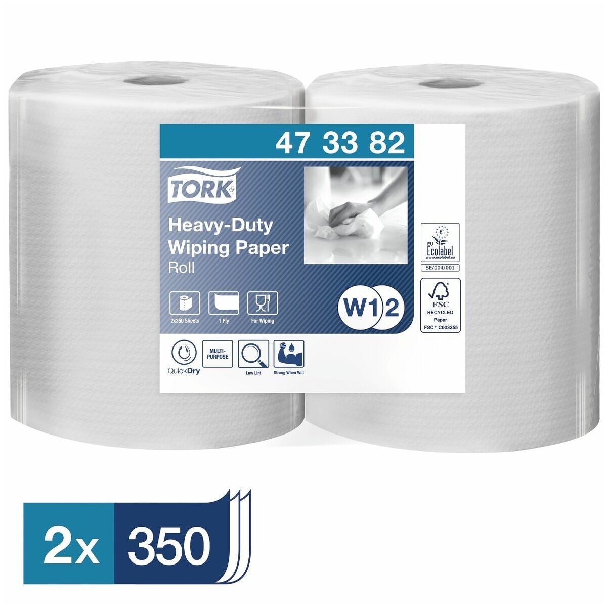 Extra Strong Universal -paperipyyhkeet, 2-osainen RW