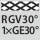 pyällysprofiilille: RGV30° 1×GE30°