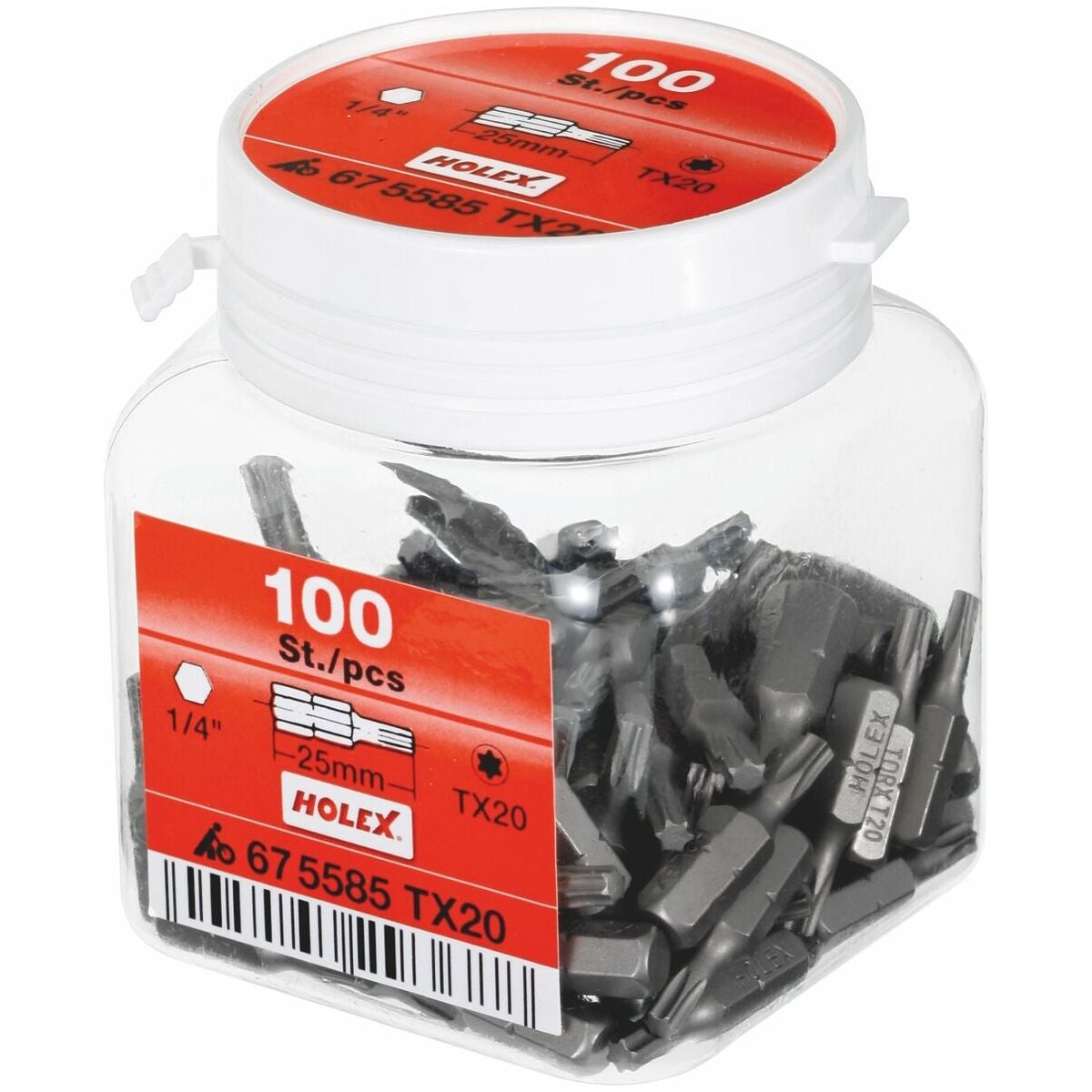 Torx®-kärjet, 1/4", suurtalouspakkaus 100 kpl Tx20