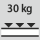 Hyllytason kantavuus / tasaisesti jakautunut enimmäishyllykuorma (metallilla): 30 kg