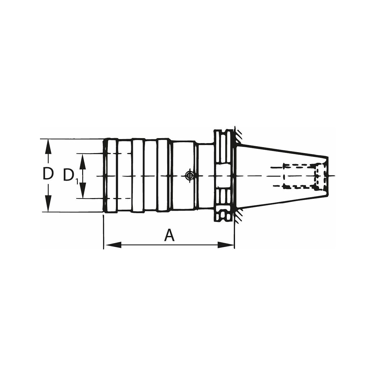 Kierteitysistukka, tyyppi DSPL, varrella 30