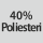 Kangaskoostumus: 40 % polyesteriä