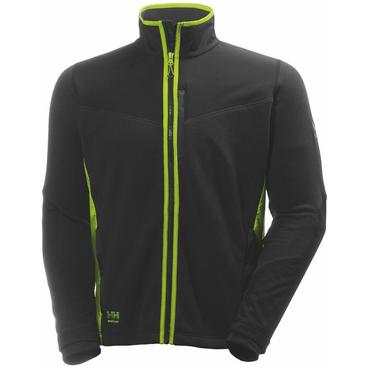 Fleecetakki MAGNI musta / lime