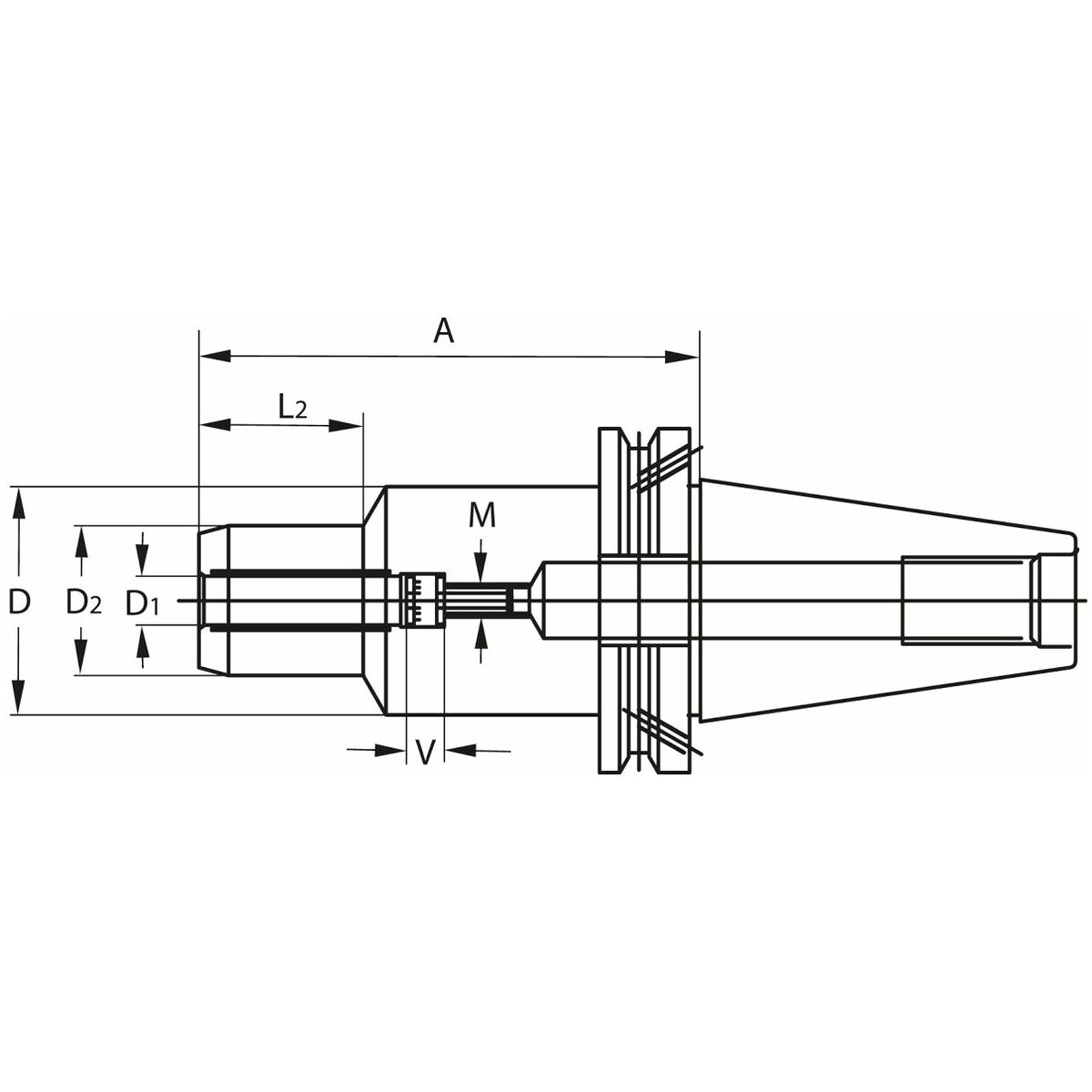 Hydraulipuristusholkit, keskikokoiset, kapeat, muoto ADB BT 40 12 mm