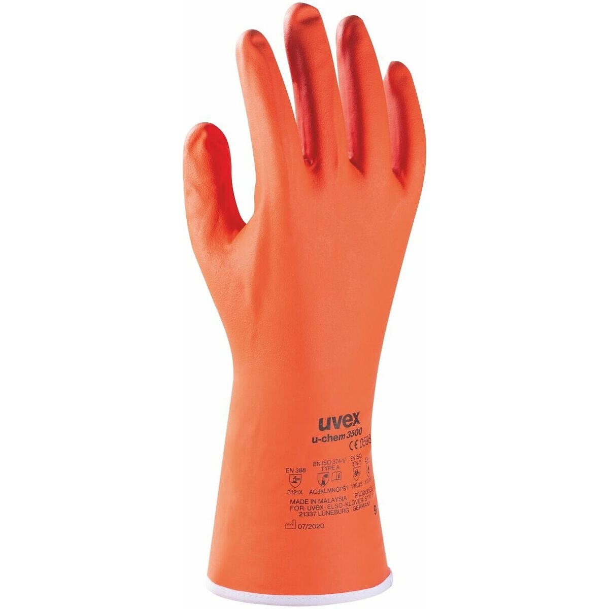 Kemikaalisuojakäsineet, pari, uvex u-chem 3500