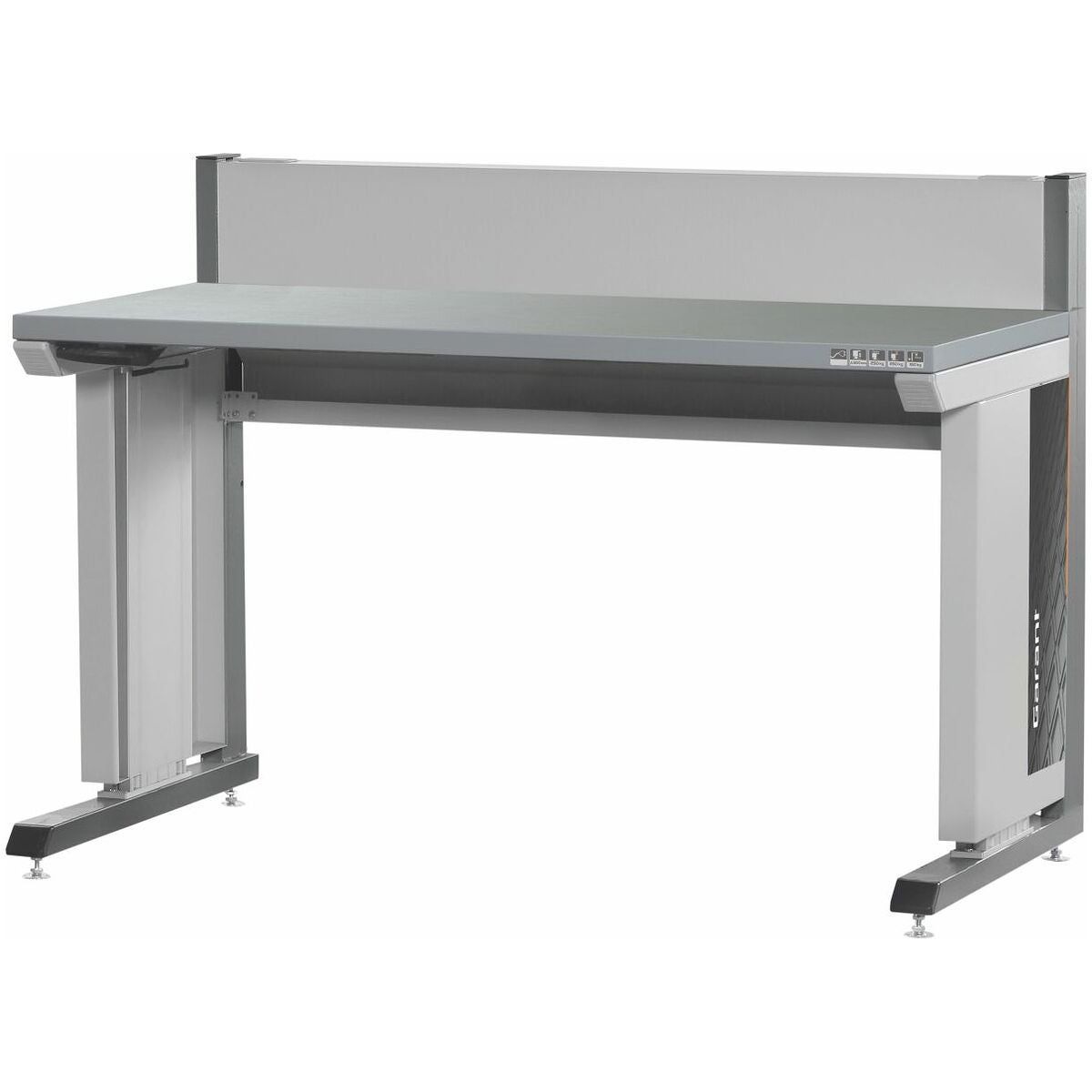 Workstation eLevel+ vaalealla Eterlux-levyllä