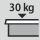 Vetolaatikon/ulosvetotason kantavuus: 30 kg