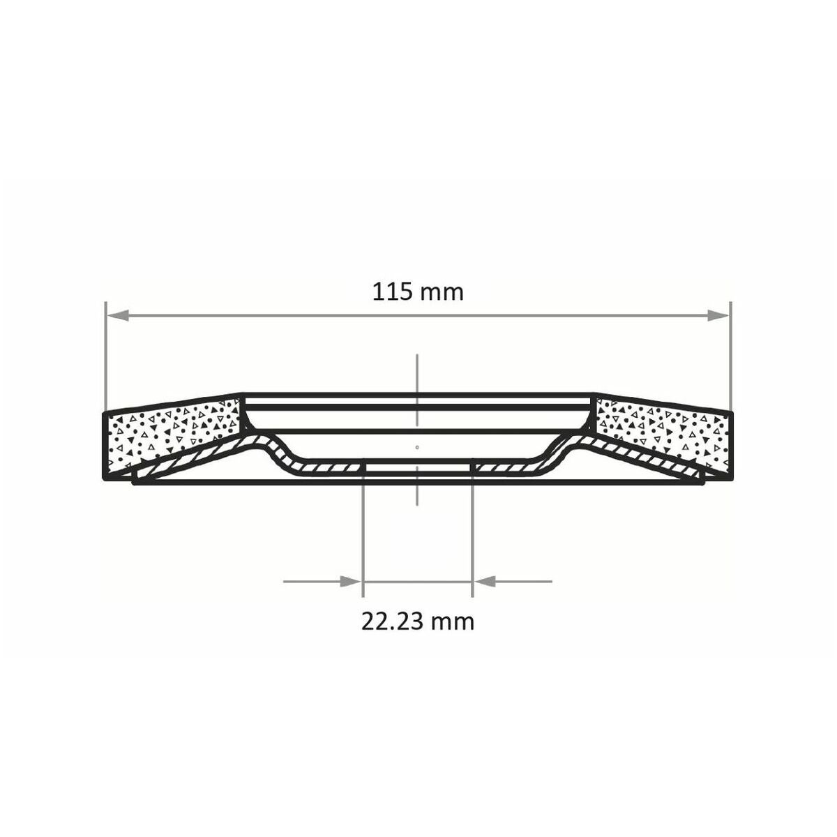 Lamellilaikka V4 Master (ZA), lasikuitualusta, kupera teräkselle ja ruostumattomalle teräkselle ⌀ 115 mm 40