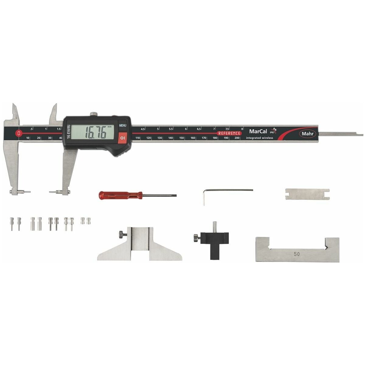 Digitaalinen yleismittaus työntömittasarja i-wi IP 67 200 mm