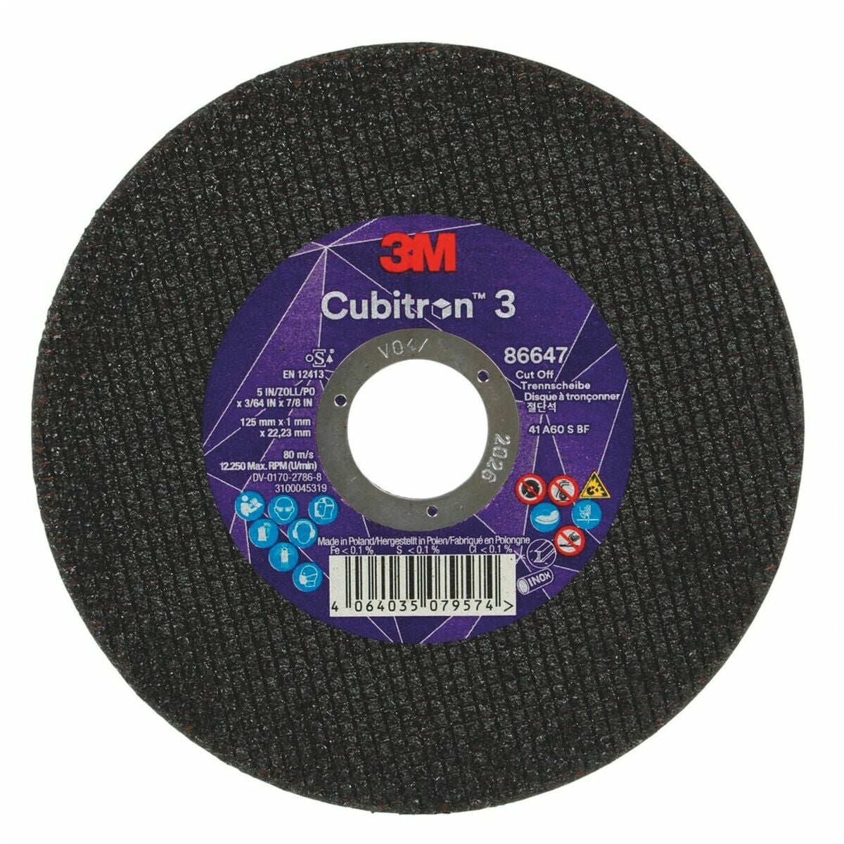 Katkaisulaikka Cubitron™ 3 ERIKOISKAPEA 125 mm