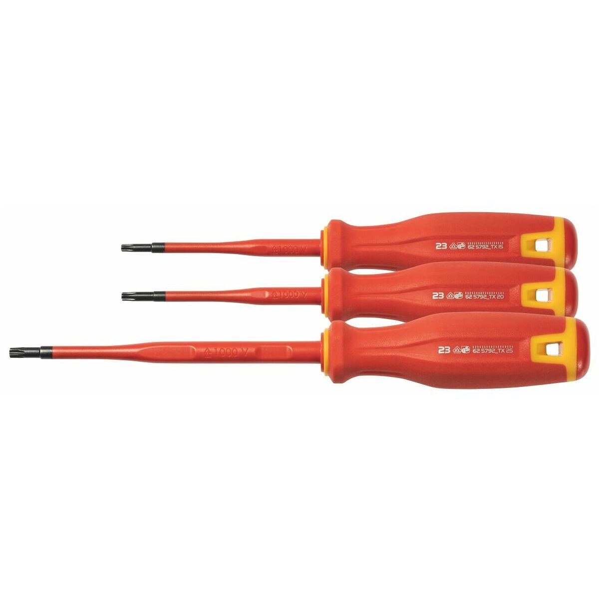 Sähköasentajan ruuvimeisselit Torx®-ruuveille, 2K-Haptoprene-kahvalla, SLIM-terä, täysin VDE-eristetty 3