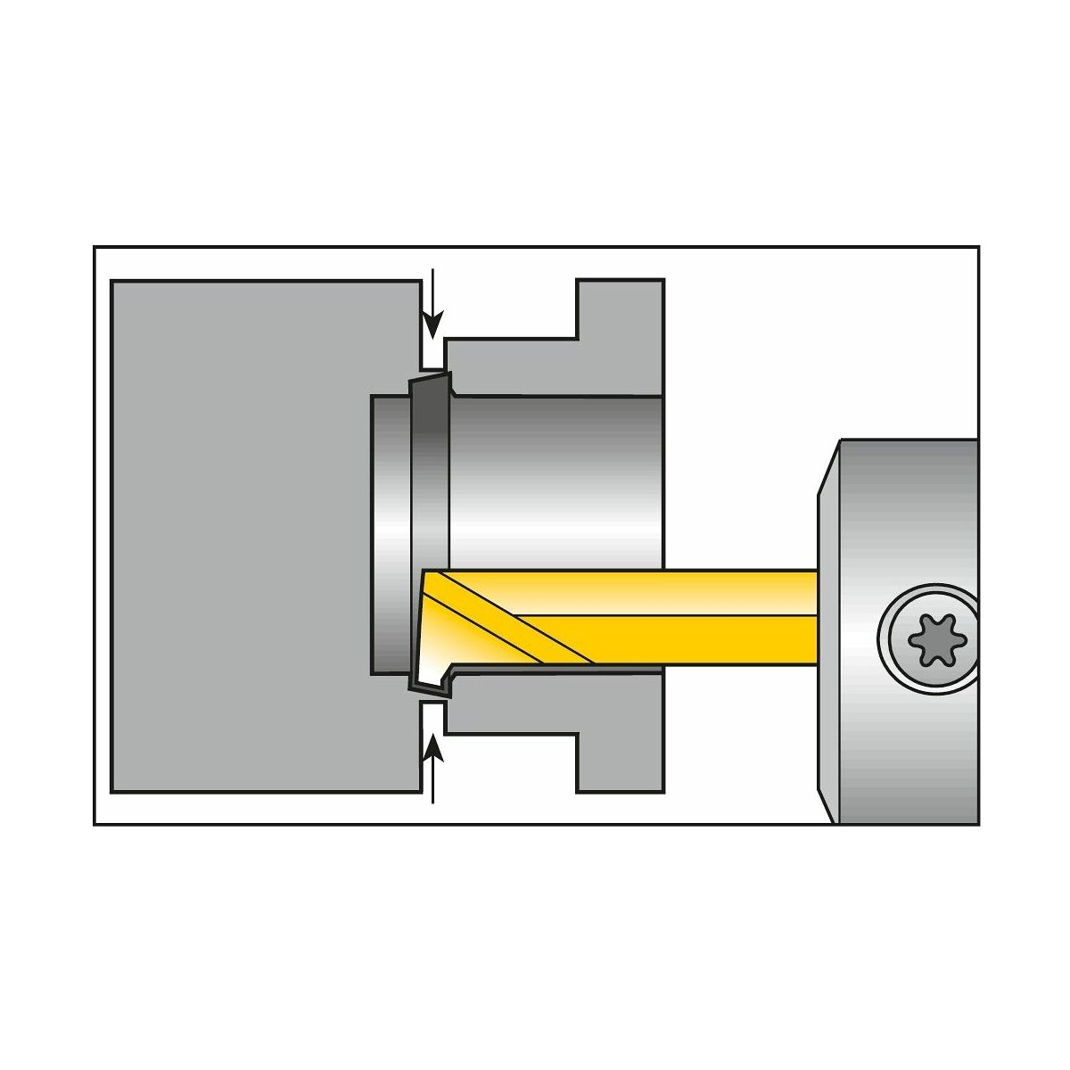 Ura-/katkaisusorvausteräpalainserti, sisäpuolinen oikea 5,2/1 mm 5,2/1 mm