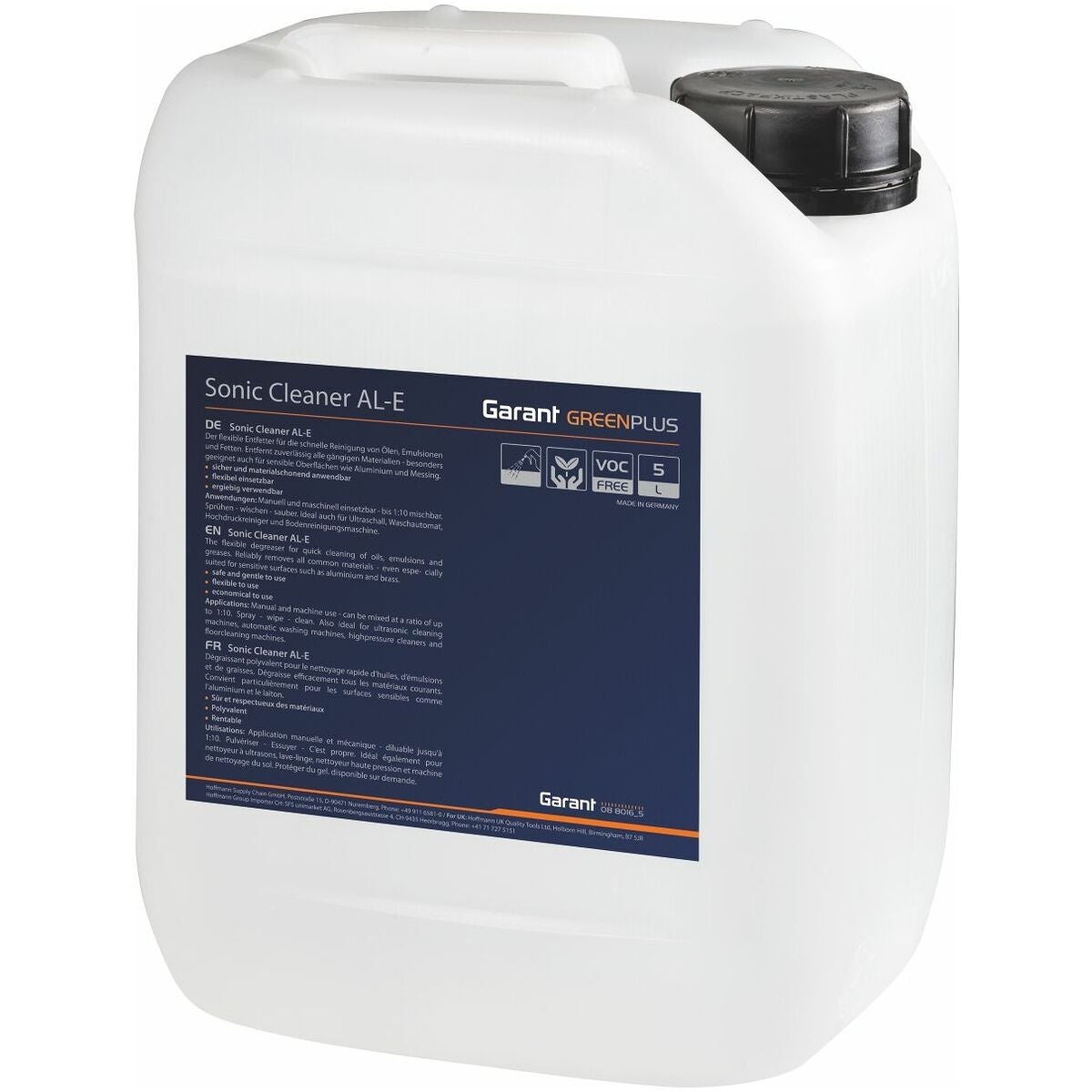 GARANT GreenPlus ultraäänipesuaine Sonic Cleaner AL-E, emäksinen emulgoiva 5