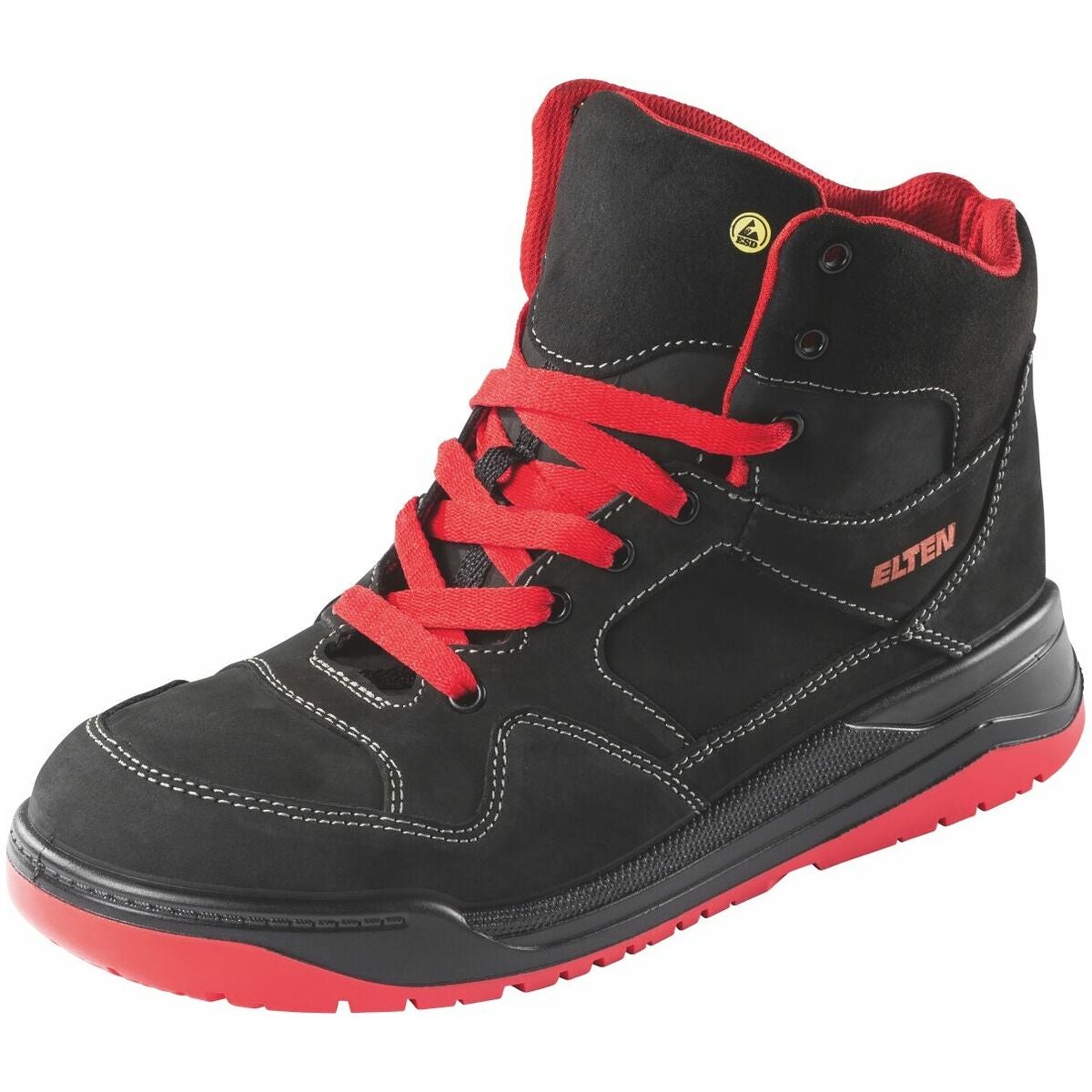Nauhanilkkuri musta/punainen MAVERICK black-red Mid ESD, S3 38