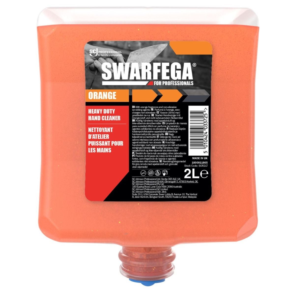 Voimakas ihonpuhdistusaine Swarfega® ORANGE 2000B ml