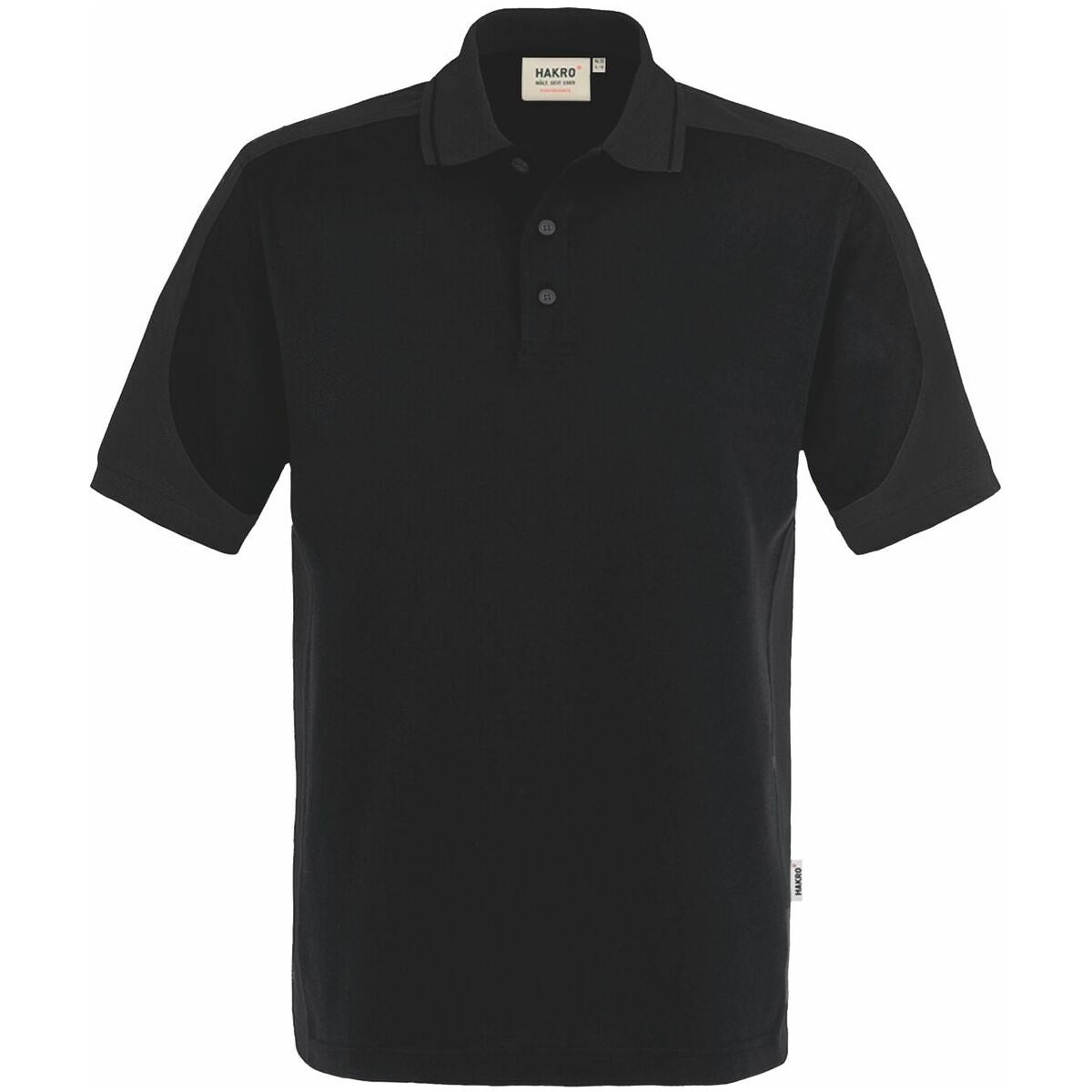 Pikeepaita Contrast Mikralinar® musta 2xl