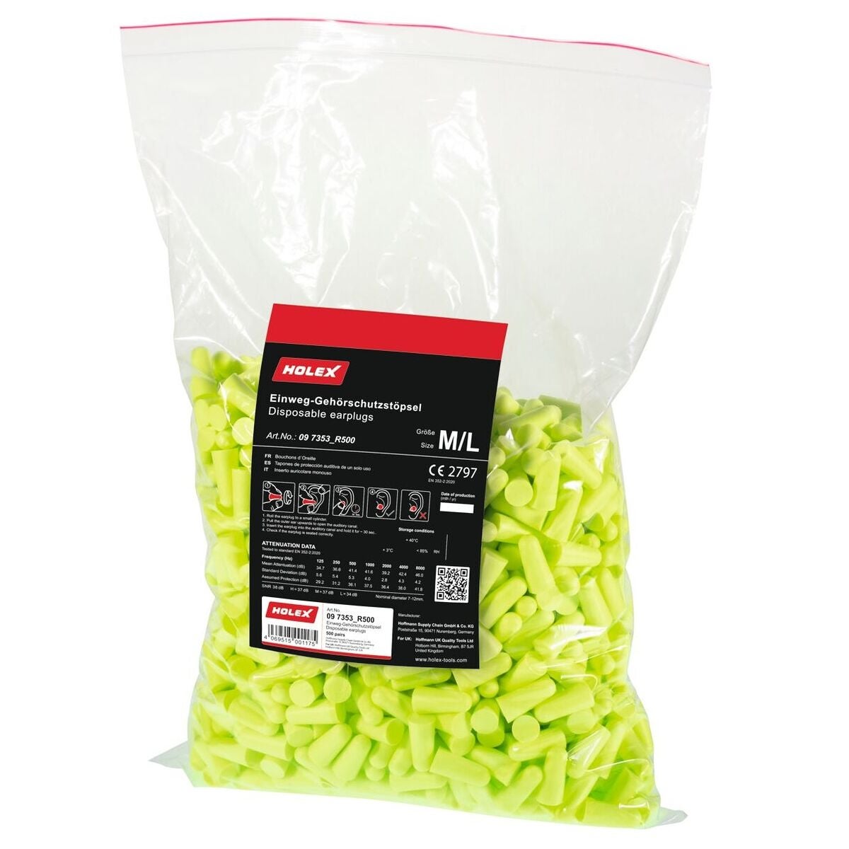 Korvatulppasarja HOLEX R500