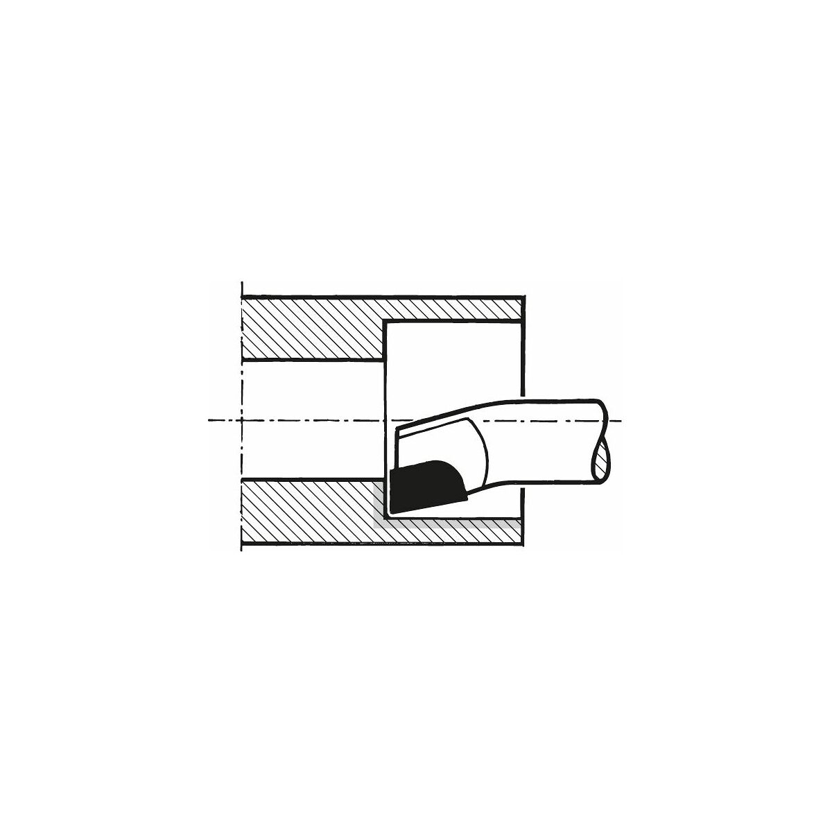 Sisäkulmasorvausterä oikea, DIN 4954 HSS E -standardia vastaava 12r mm