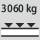 Hyllytason kantavuus / tasaisesti jakautunut enimmäishyllykuorma (metallilla): 3.060 kg