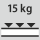 Hyllytason kantavuus / tasaisesti jakautunut enimmäishyllykuorma (metallilla): 15 kg