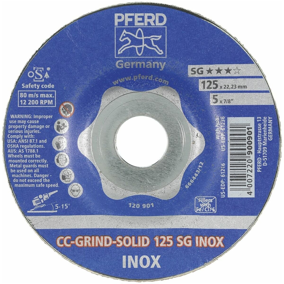 Katkaisulaikka CC-GRIND-SOLID SG-INOX 125 mm