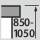 Työpisteen korkeudensäätö: 850-1050 mm