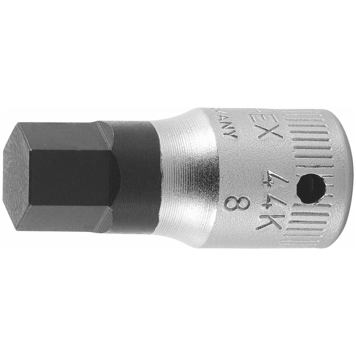 Kuusiokantaruuvauskärkihylsy 1/4 tuumaa, lyhyt 8 mm