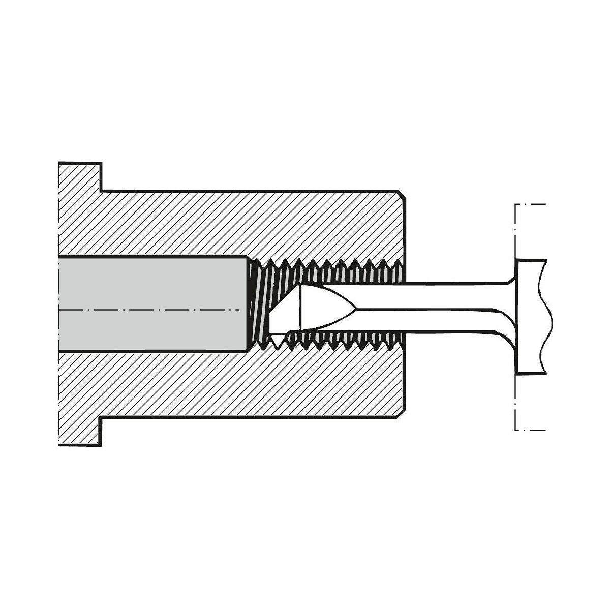 KOMET® UniTurn® kierteityspuomi, oikea L2 = 15 mm 8/m10 mm