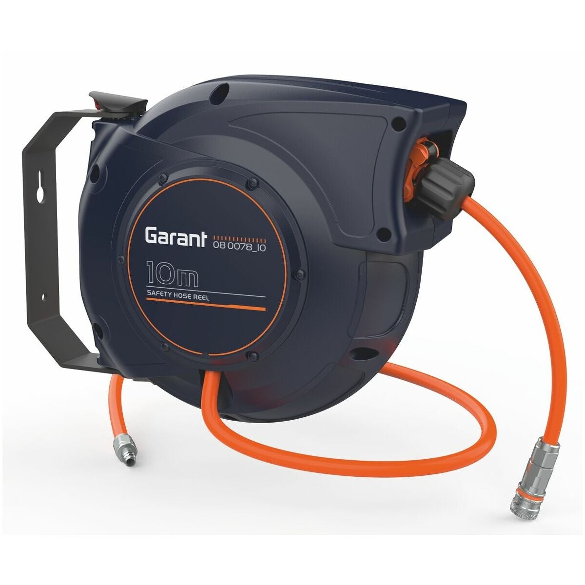 Turvapaineilmaletkukela muovikotelolla, paineilma