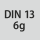 Toleranssiluokka: DIN 13 6g