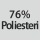Kangaskoostumus: 76 % polyesteriä