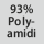 Kangaskoostumus: 93 % polyamidia