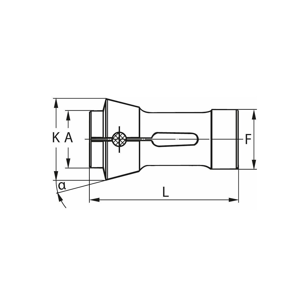 Painekiristin, pyöreä, DIN 6343 185 E 45 mm