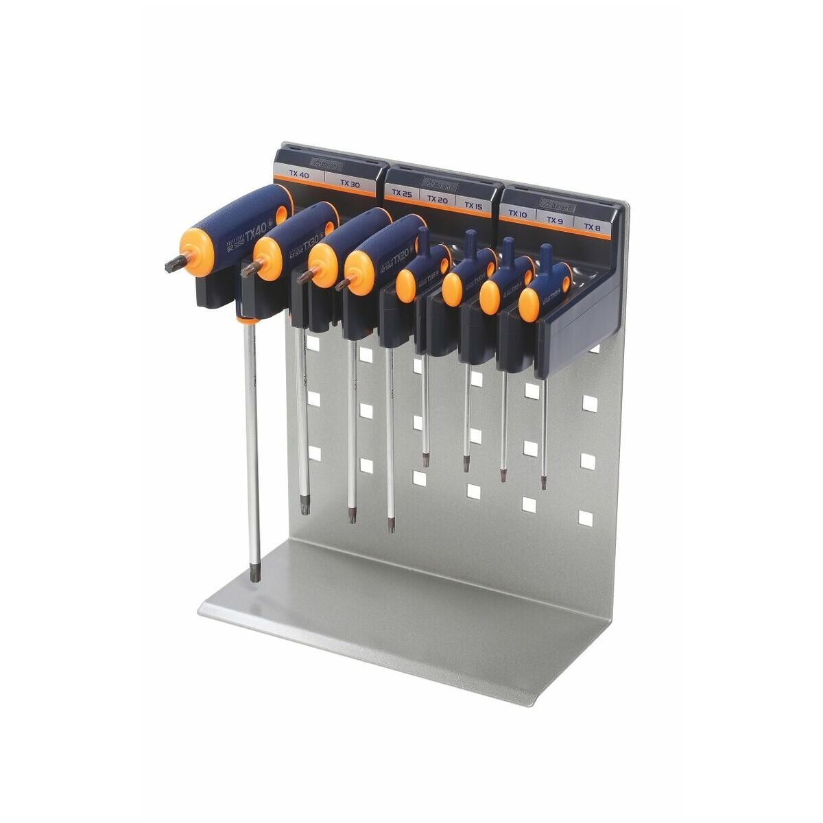 Torx®-ruuvitalttasarja, Haptoprene-T-kahvalla, Easyfix-peltitelineessä, 8 osaa 8