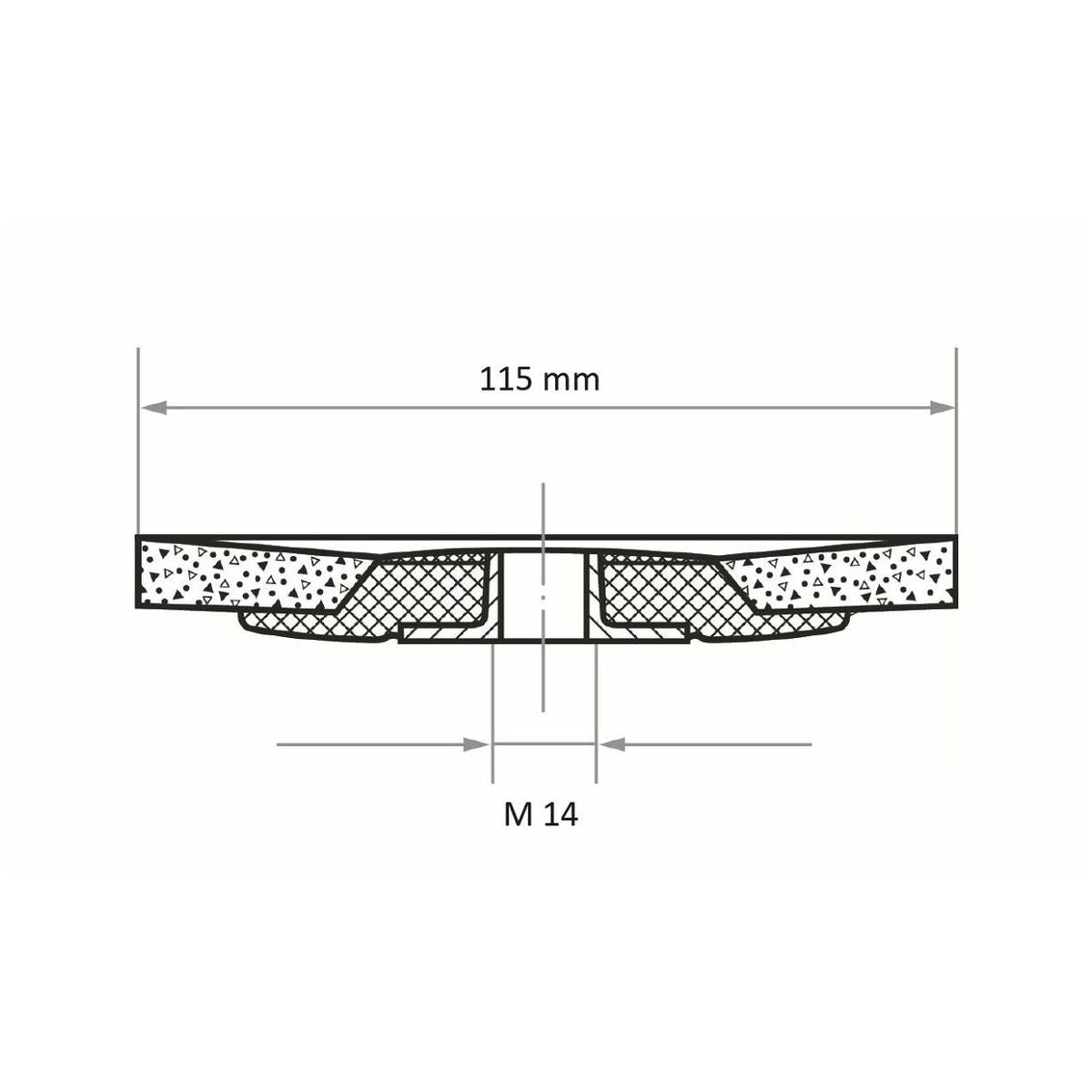 Lamellilaikka SLTflex (CER), kiinnitys M14 ⌀ 115 mm 40