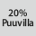 Kangaskoostumus: 20 % puuvillaa