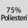 Kangaskoostumus: 75 % polyesteriä