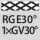 pyällysprofiilille: RGE30° 1×GV30°