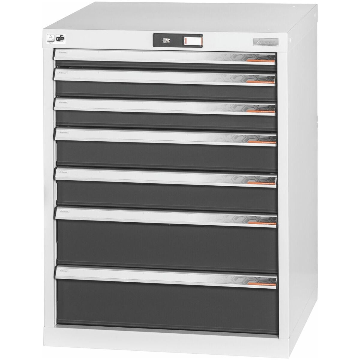 Työkalukaappi, täydellinen, laatikoilla 75 kg 20×20G 800/7a