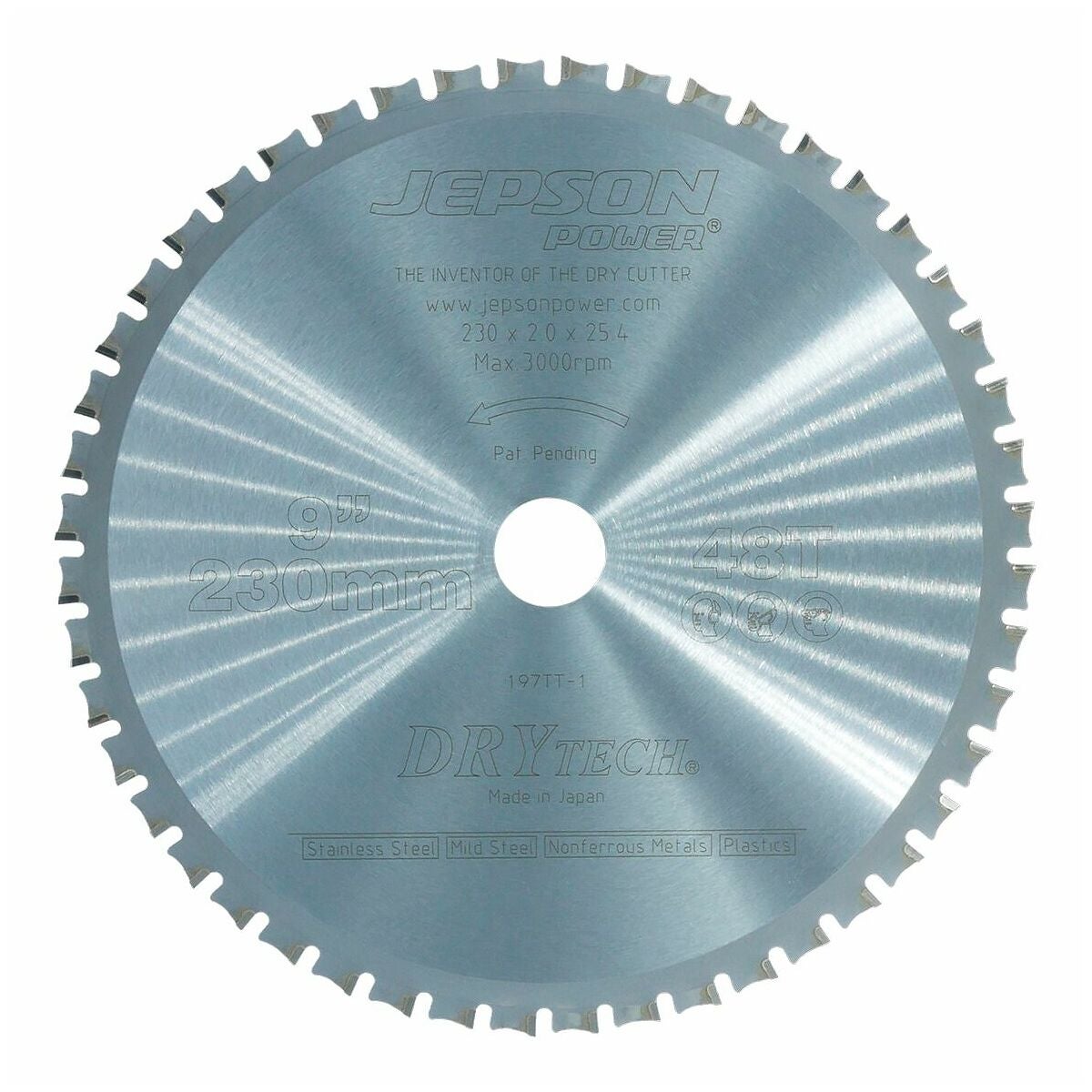 HM-pyörösahanterä Drytec® ⌀ 230 × 25,4 mm ruostumattomalle teräkselle