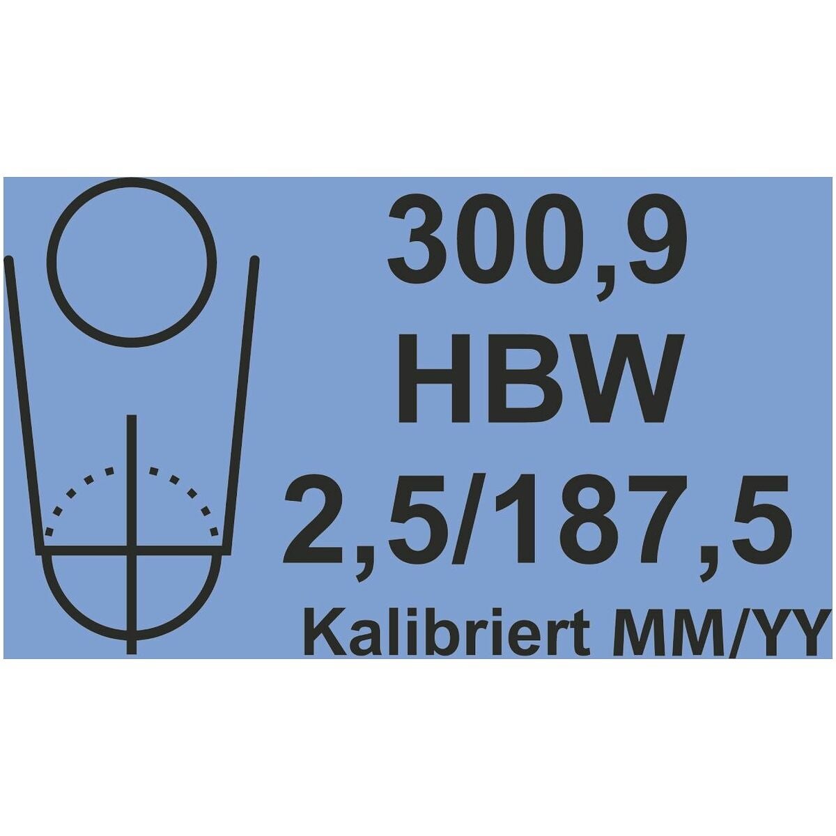 Kovuuden vertailulevy HBW 10 / 3000 250