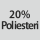 Kangaskoostumus: 20 % polyesteriä