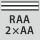pyällysprofiilille: RAA 2×AA