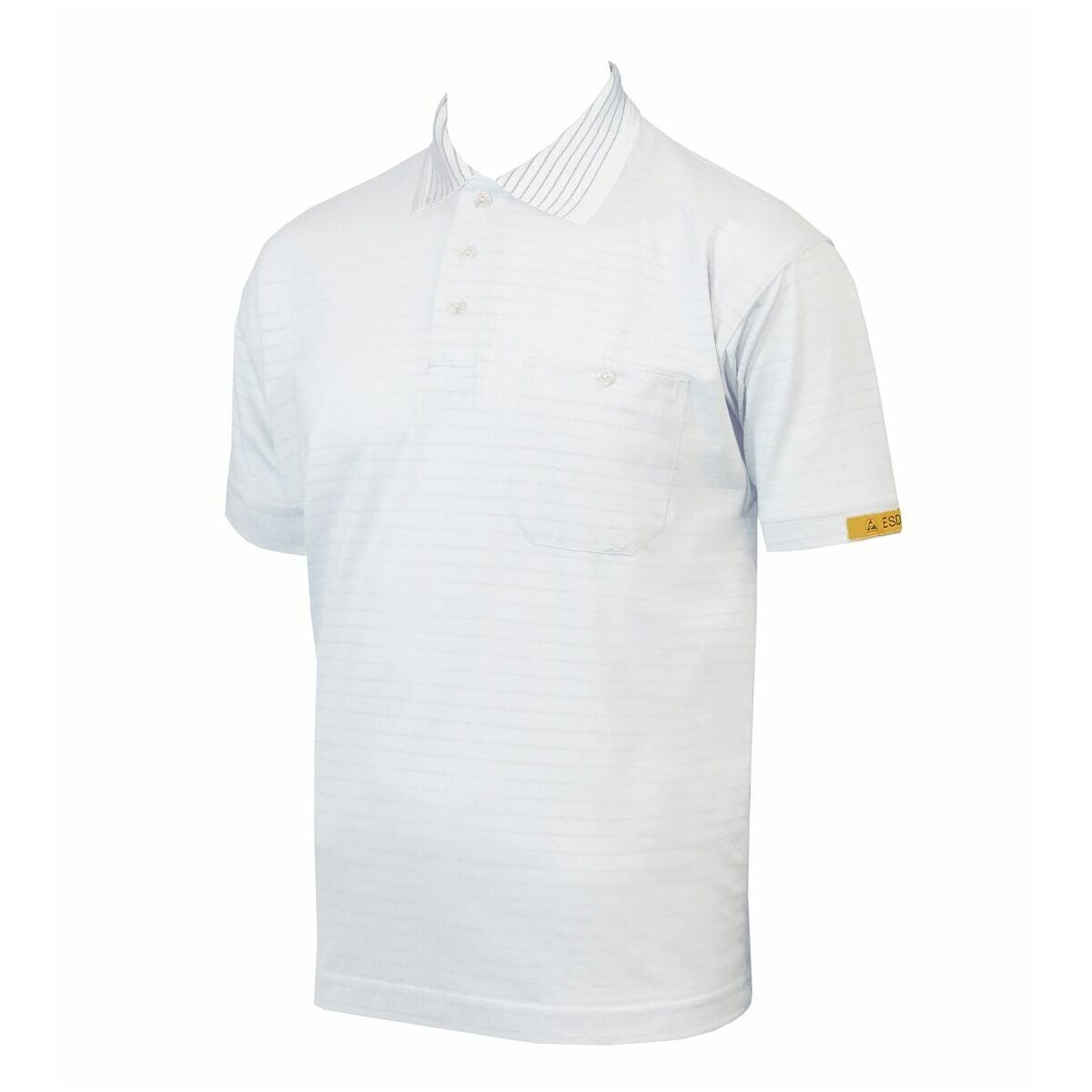ESD miesten poolopaita CONDUCTEX® Cotton Knit valkoinen XL