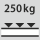 Hyllytason kantavuus / tasaisesti jakautunut enimmäishyllykuorma (metallilla): 250 kg
