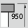 Työpöydän korkeus: 950 mm