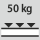 Hyllytason kantavuus / tasaisesti jakautunut enimmäishyllykuorma (metallilla): 50 kg