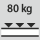 Hyllytason kantavuus / tasaisesti jakautunut enimmäishyllykuorma (metallilla): 80 kg