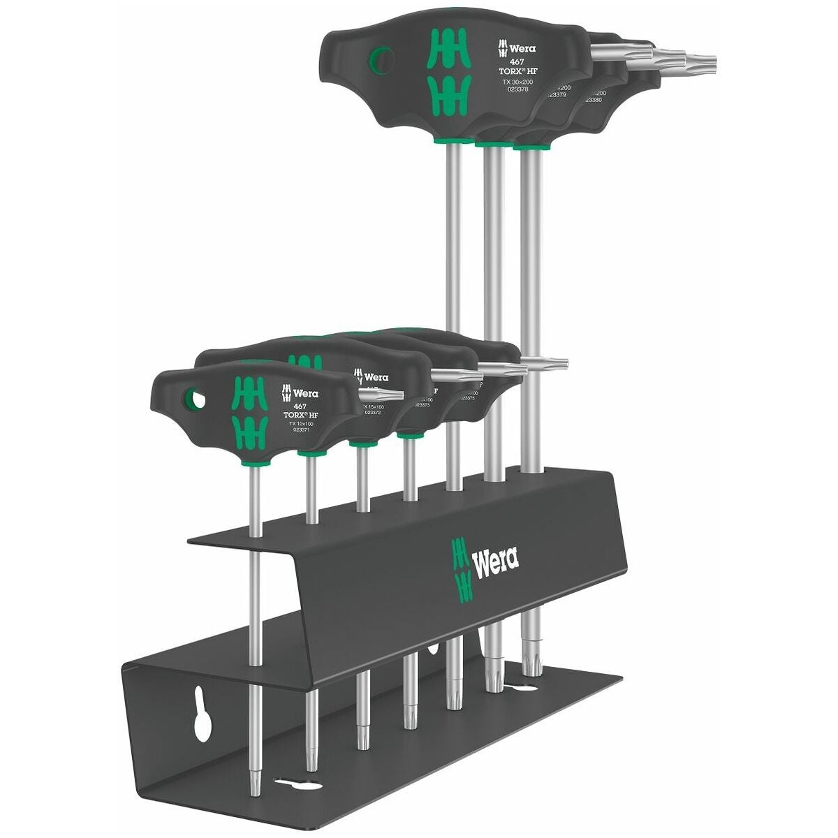 Torx®-ruuvimeisselisarja, T-kahvalla, metallitelineessä, 7 osaa 7