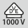 sähköstaattinen ominaisuus: VDE 1000 V